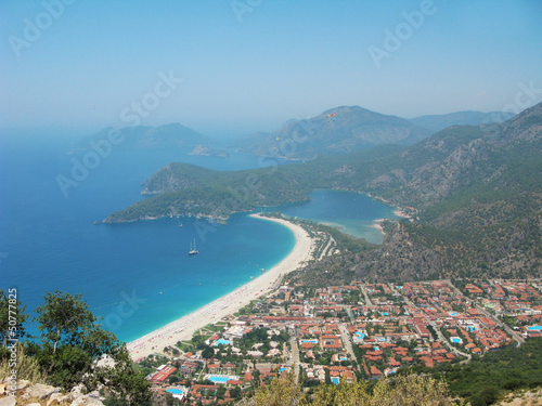 Fototapeta Naklejka Na Ścianę i Meble -  panorama of blue lagoon and beach oludeniz turkey