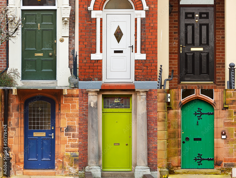 Naklejka premium House front doors