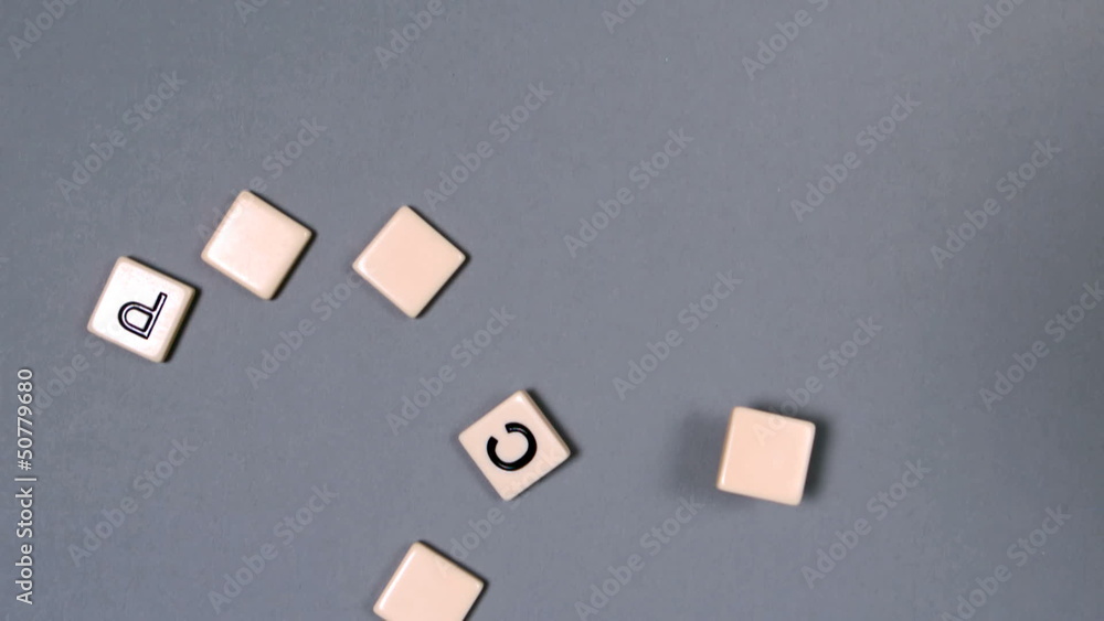 Plastic letters bouncing and spelling out policy Plastic letters bouncing and spelling out policy