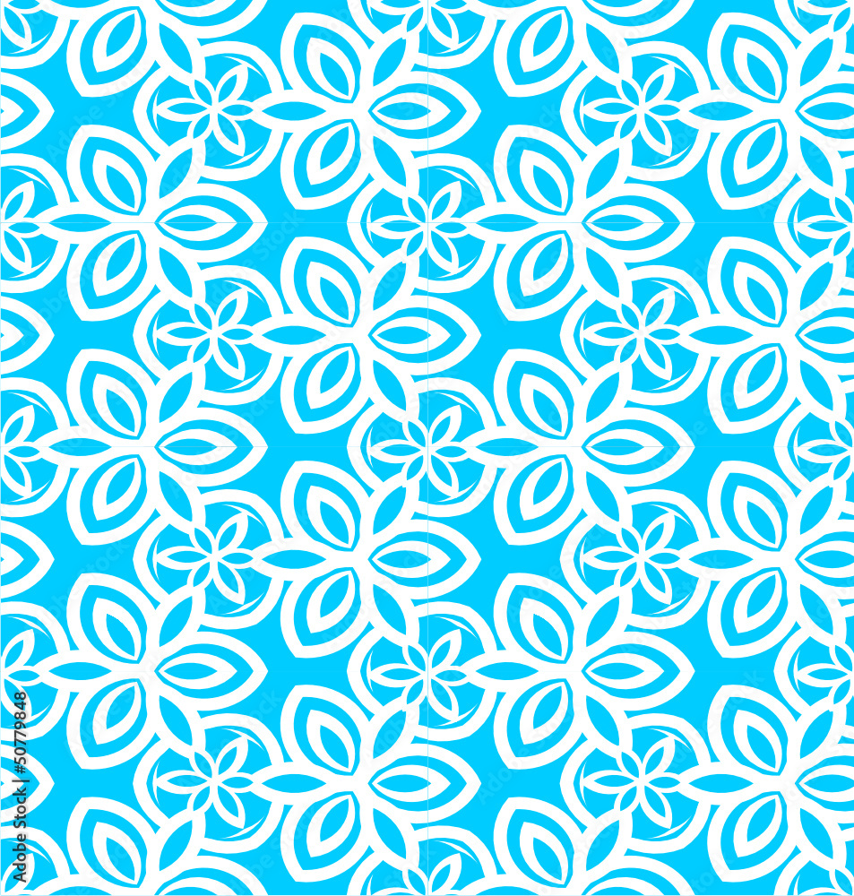 Floral pattern in light blue Floral pattern in light blue