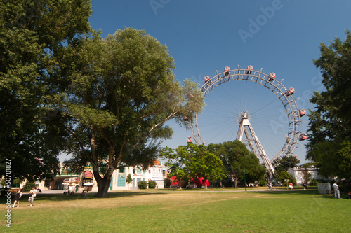 Ferris wheel in Prater park, Vienna, Austria
