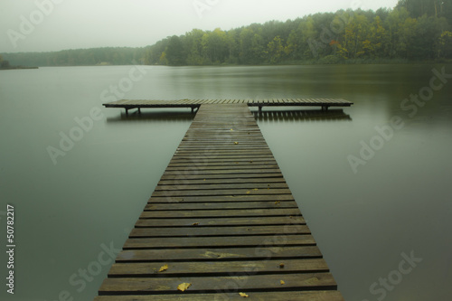 Fototapeta Pier and trees