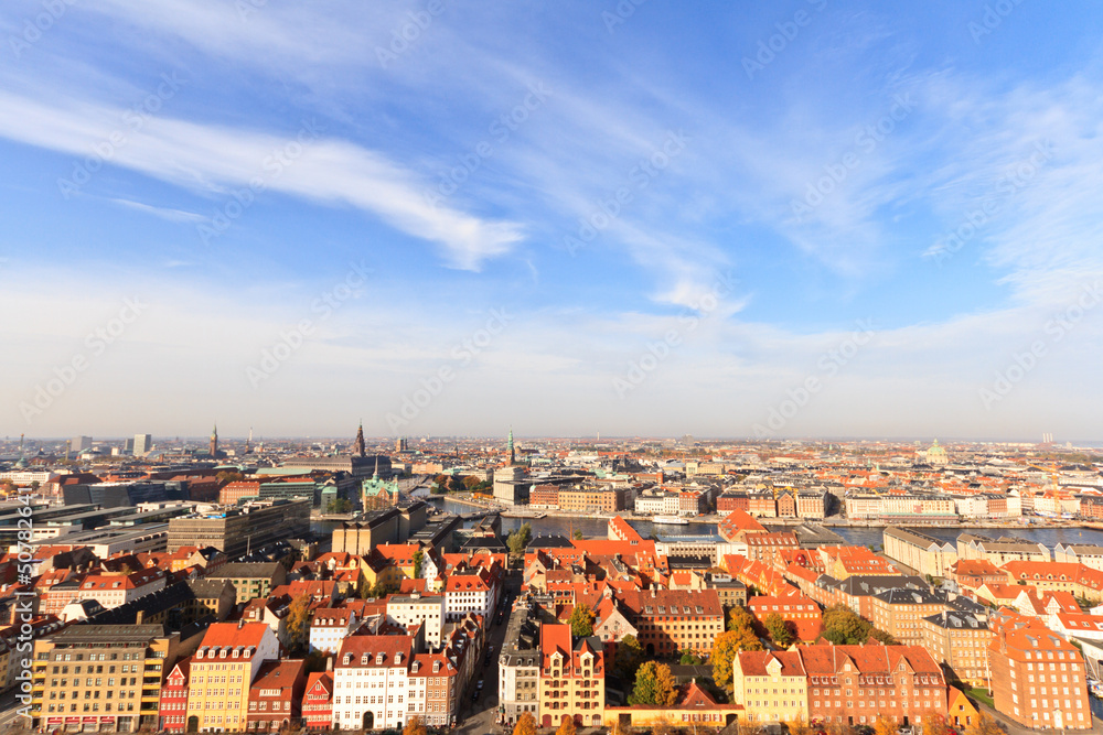 Rooftop view of Copenhagen