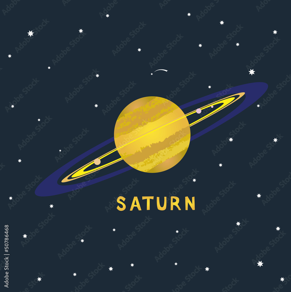Naklejka premium SATURN space view