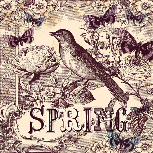 Spring vintage background