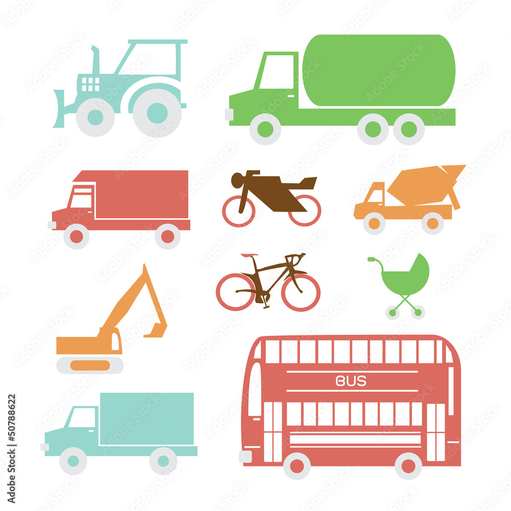 Obraz set of Transportation