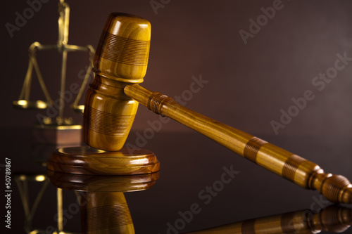 Justice Scale and Gavel