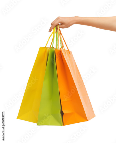 picture of multi colored shopping bags