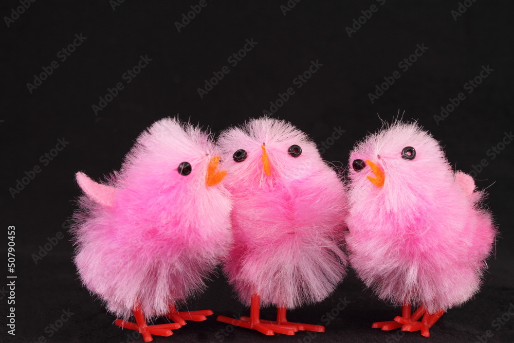Pink Easter chicks