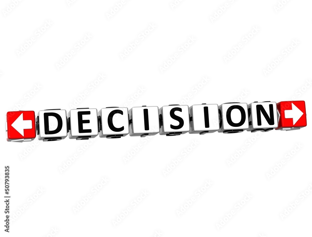 3D Decision Button Click Here Block Text 3D Decision Button Click Here Block Text