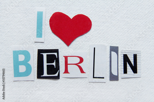 Canvas Print i love berlin sign