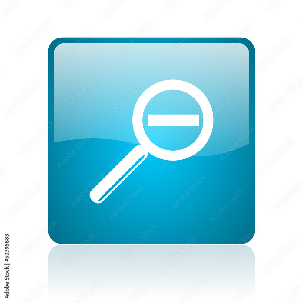 magnification blue square web glossy icon magnification blue square web glossy icon