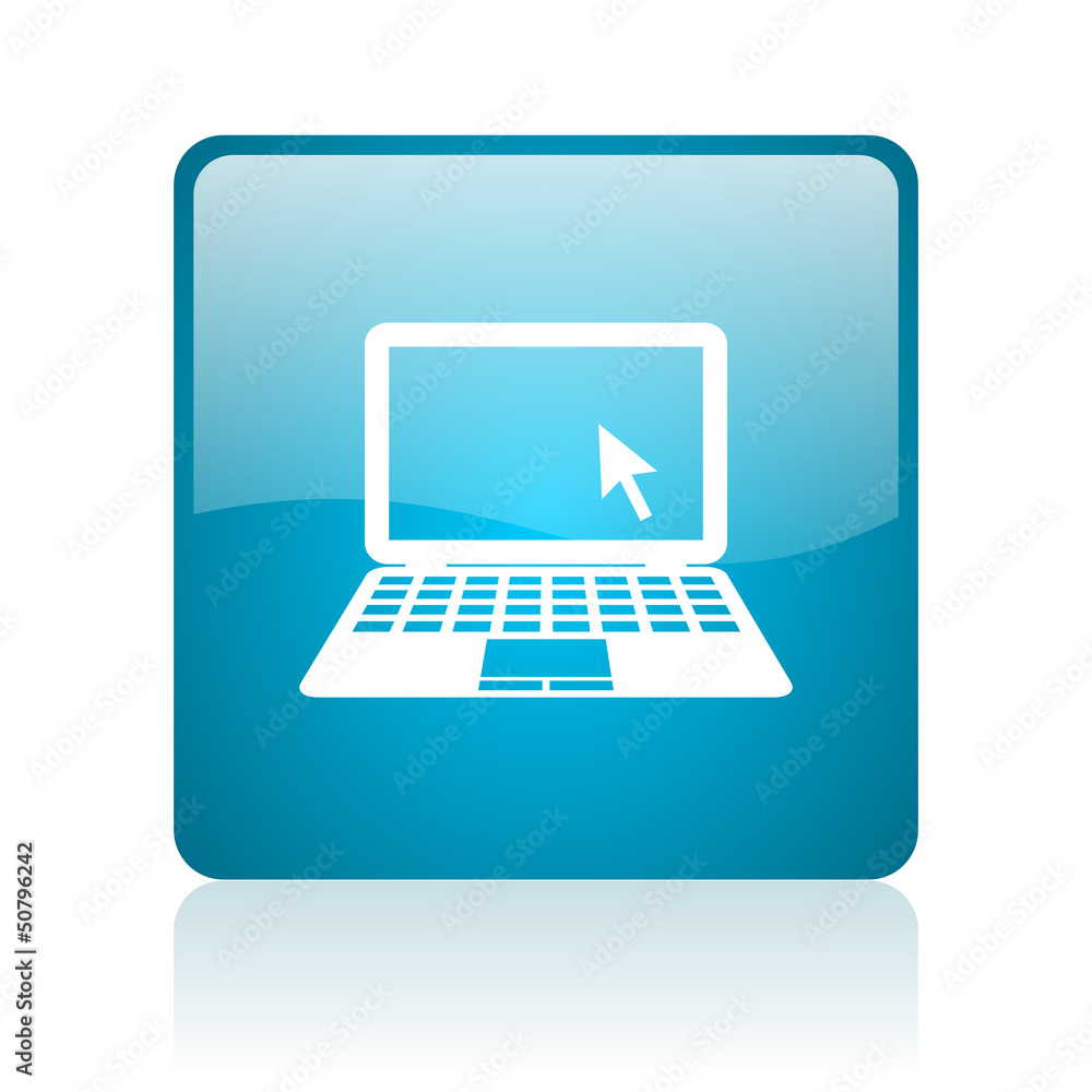 notebook blue square web glossy icon notebook blue square web glossy icon