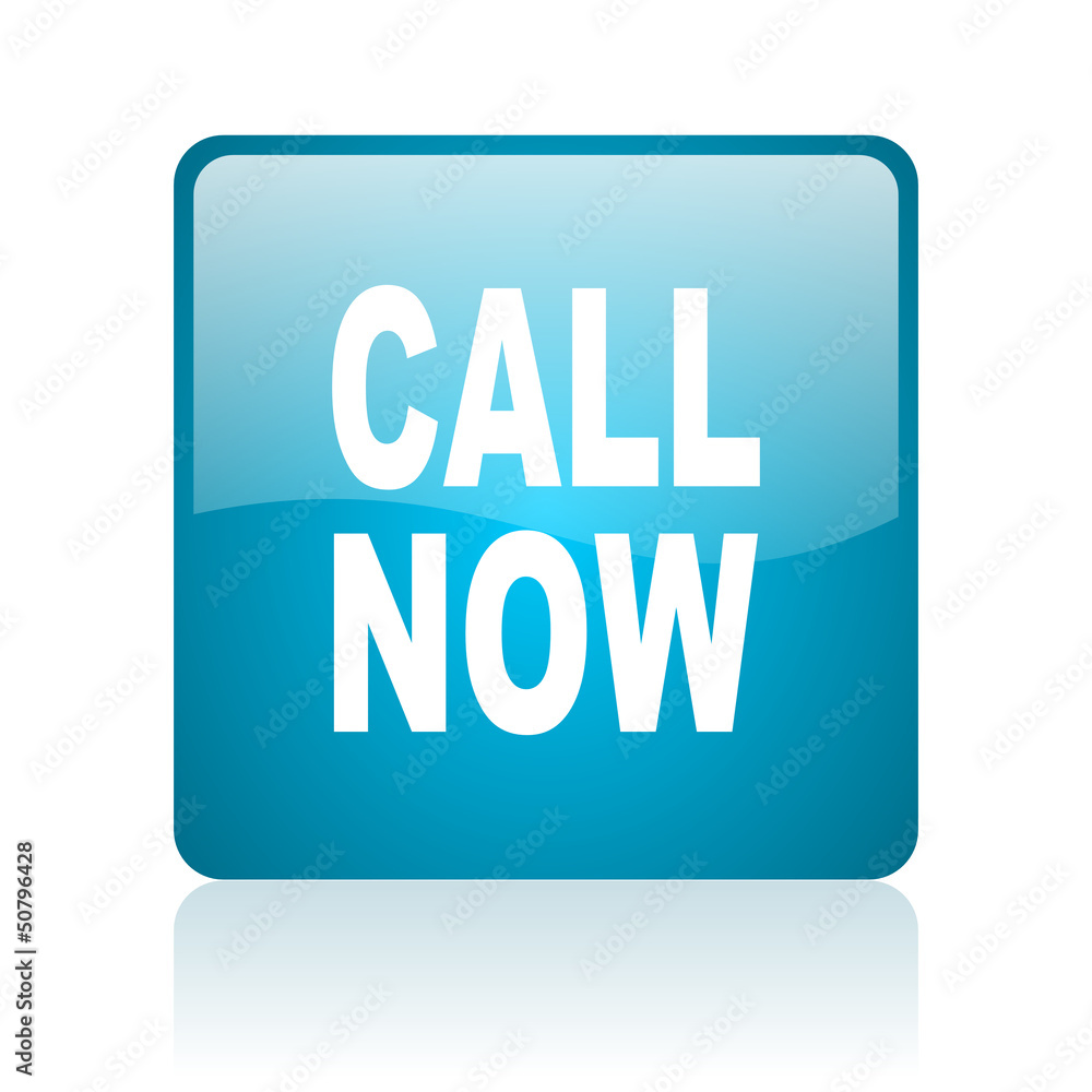 call now blue square web glossy icon call now blue square web glossy icon