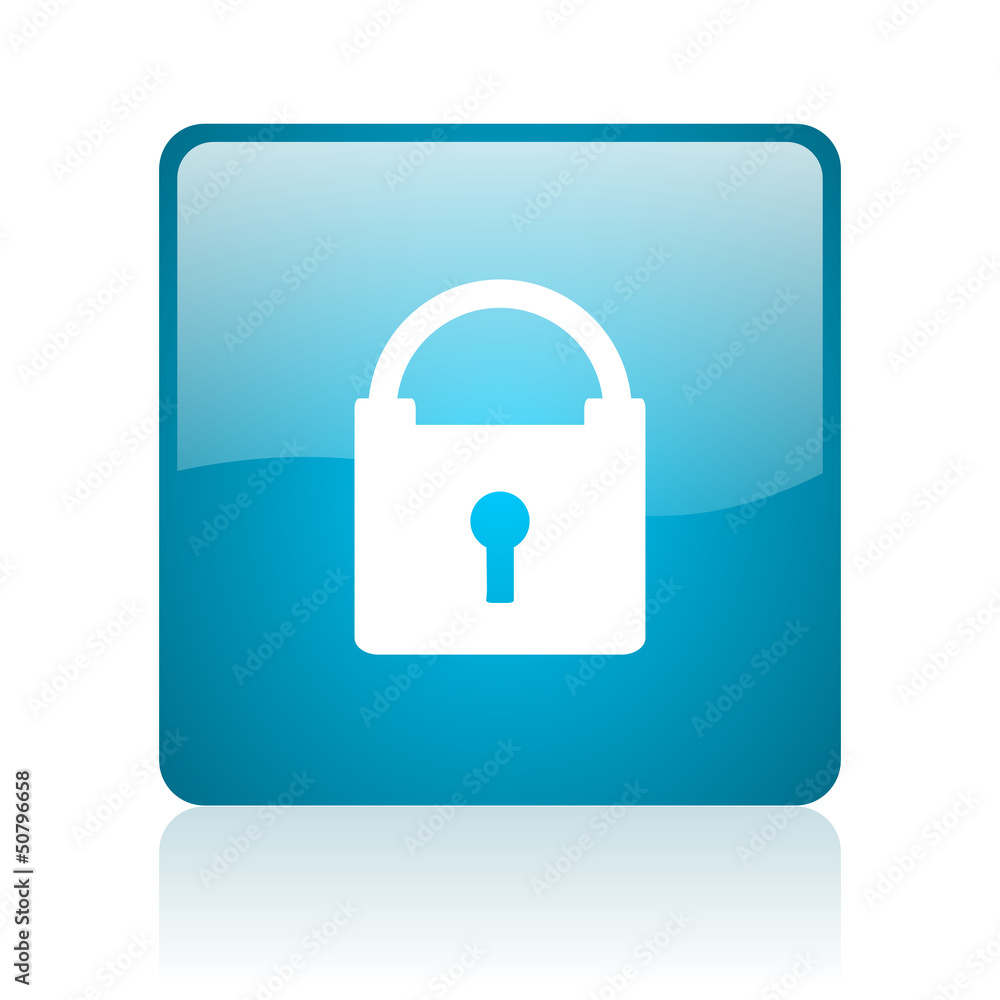 protect blue square web glossy icon protect blue square web glossy icon