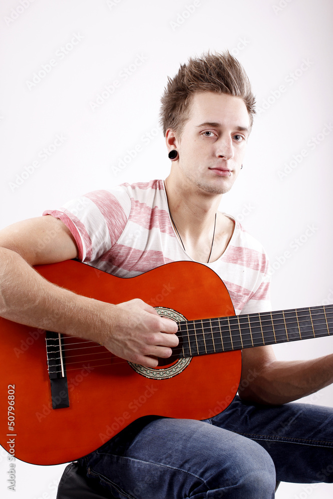 Obraz premium Gitarren Spieler