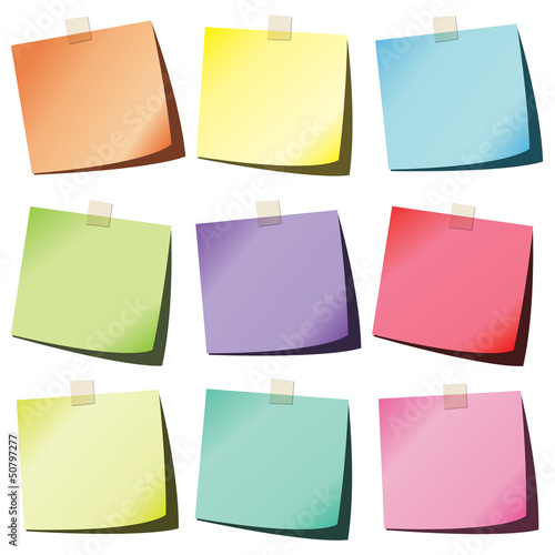 Colorful paper notes