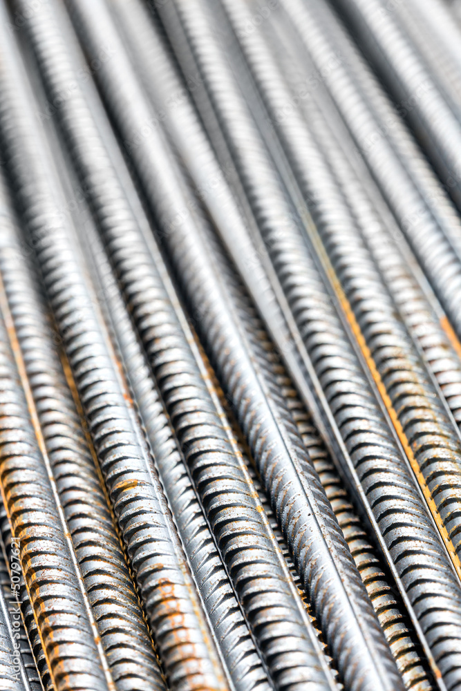 Stack of steel rods Stack of steel rods
