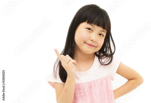 Cute Girl In Pointing
