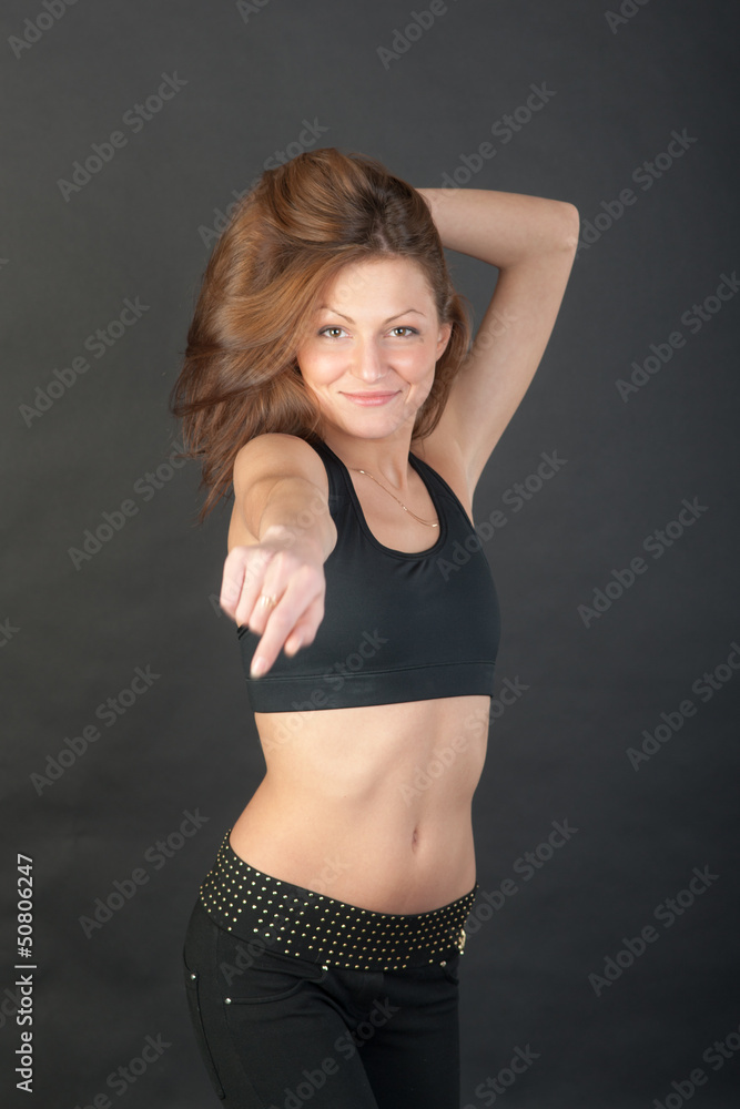 Obraz premium cheerful girl