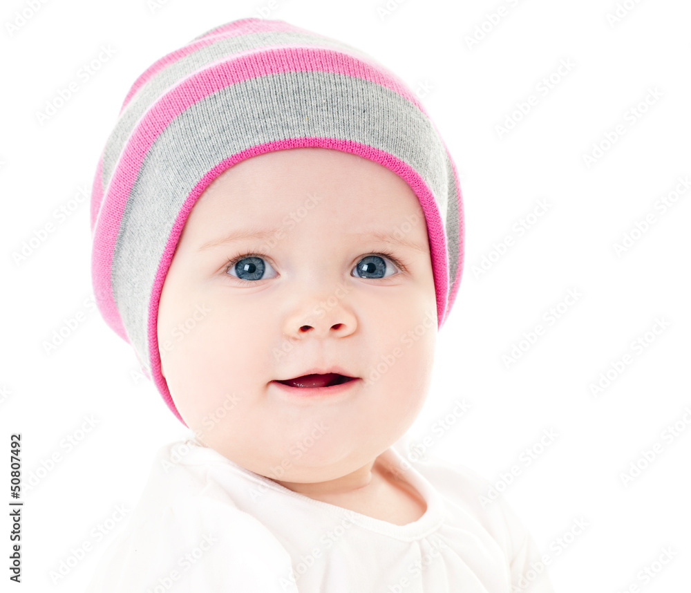 baby in the cap. isolated. baby in the cap. isolated.