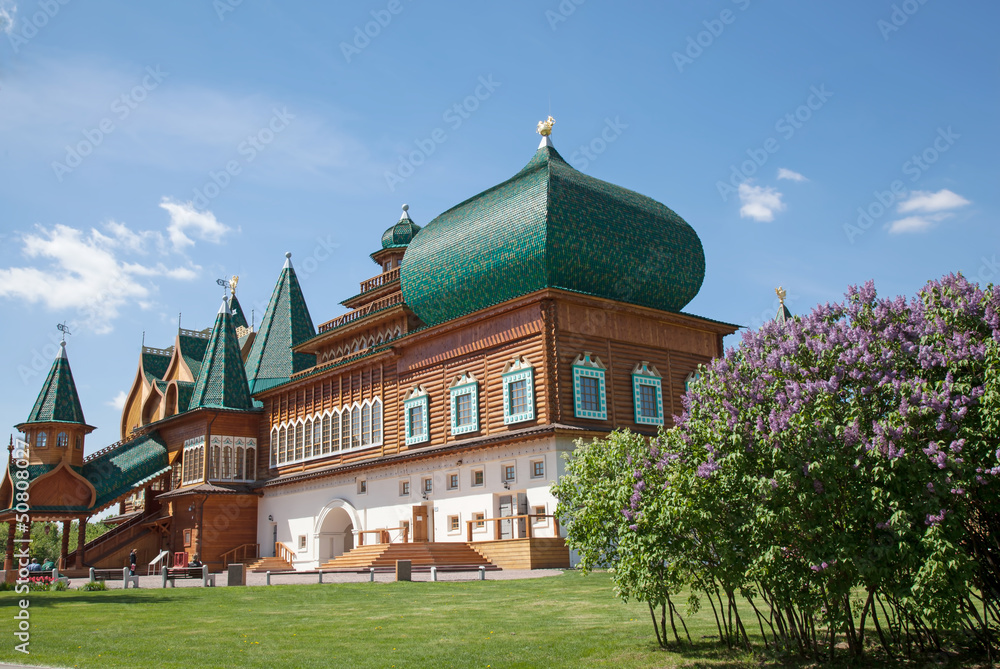 Beautiful wooden palace in Kolomenskoe Beautiful wooden palace in Kolomenskoe