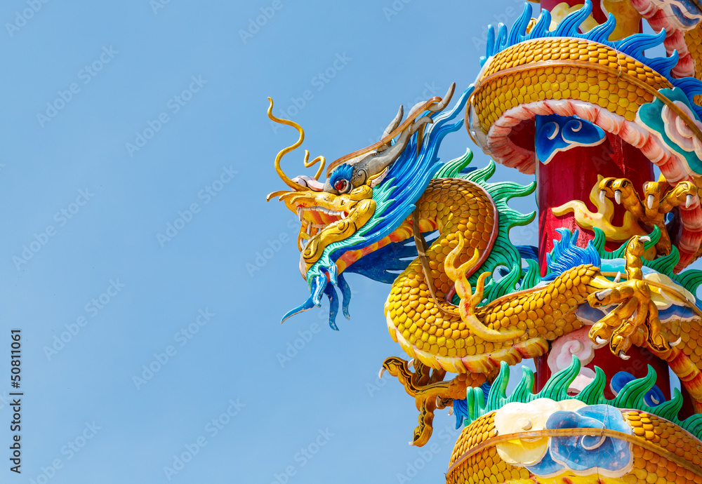 Fototapeta premium colorful chinese dragon