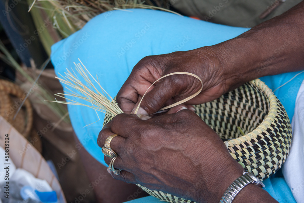 Fototapeta premium Gullah Basket Weaving