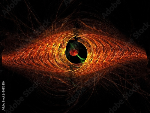 abstract fractal background looking like golden eye