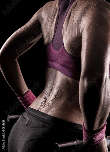 Bild auf Leinwand gymnast doing weights