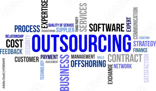 word cloud - outsourcing