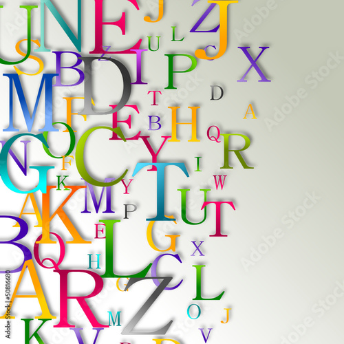 Alphabet abstract background