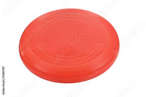 Red flying disc.