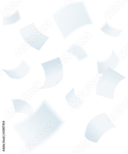 paper falling down, vector illustration