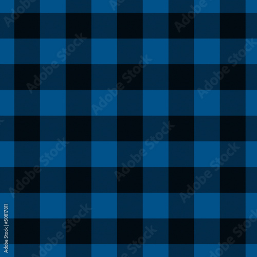 Blue and Black Plaid Fabric Background