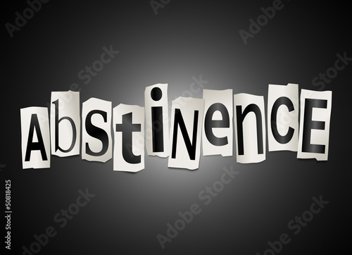 Photography Abstinence concept.