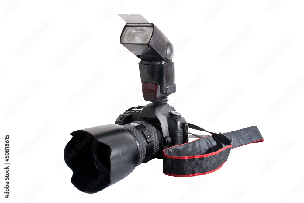 Photo camera and flash Photo camera and flash