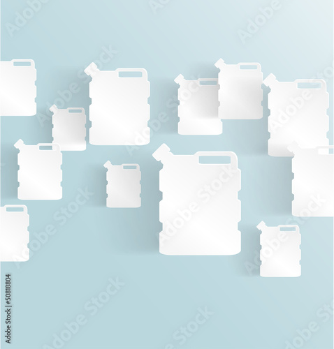Set of banners with jerrycan.  gas pump on white