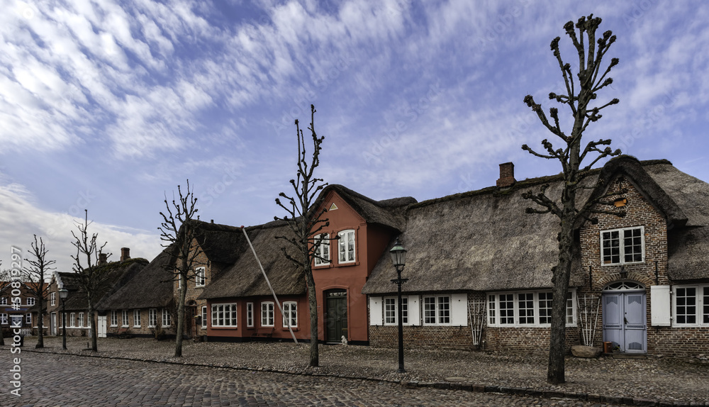 Mainstreet in Danish village, Møgeltønder