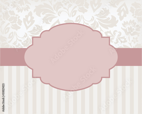Vintage background and frame, for invitation or announcement