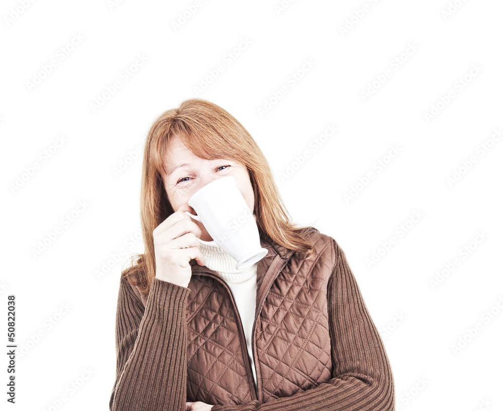 Portrait of a laughing female