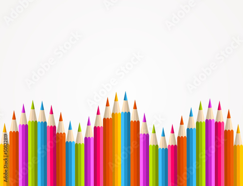 Colorful rainbow pencil pattern