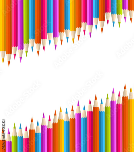 Color pencil set seamless background.
