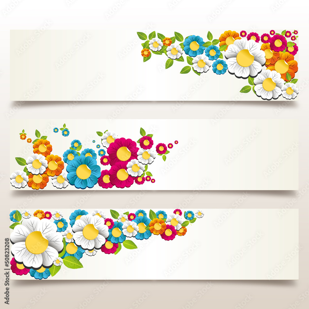 Spring flower banner
