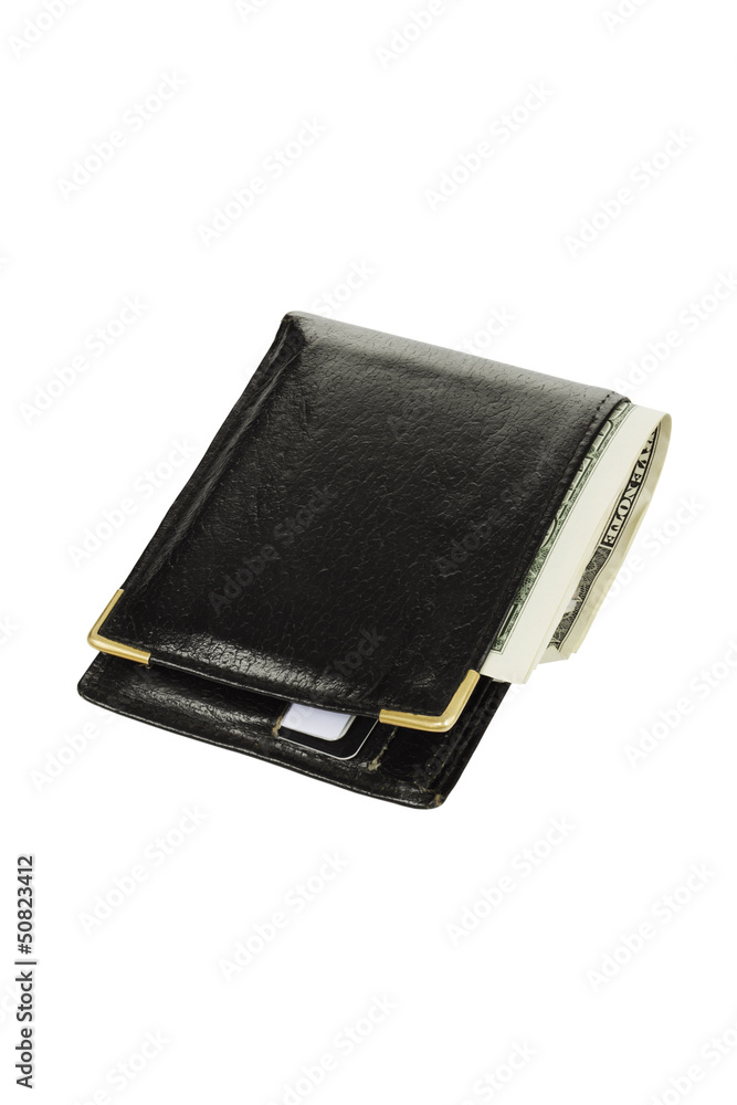 Wallet with US banknotes.