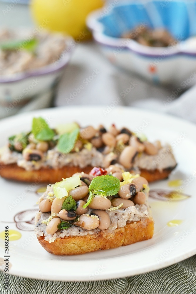 Bruschetta with beans Bruschetta with beans