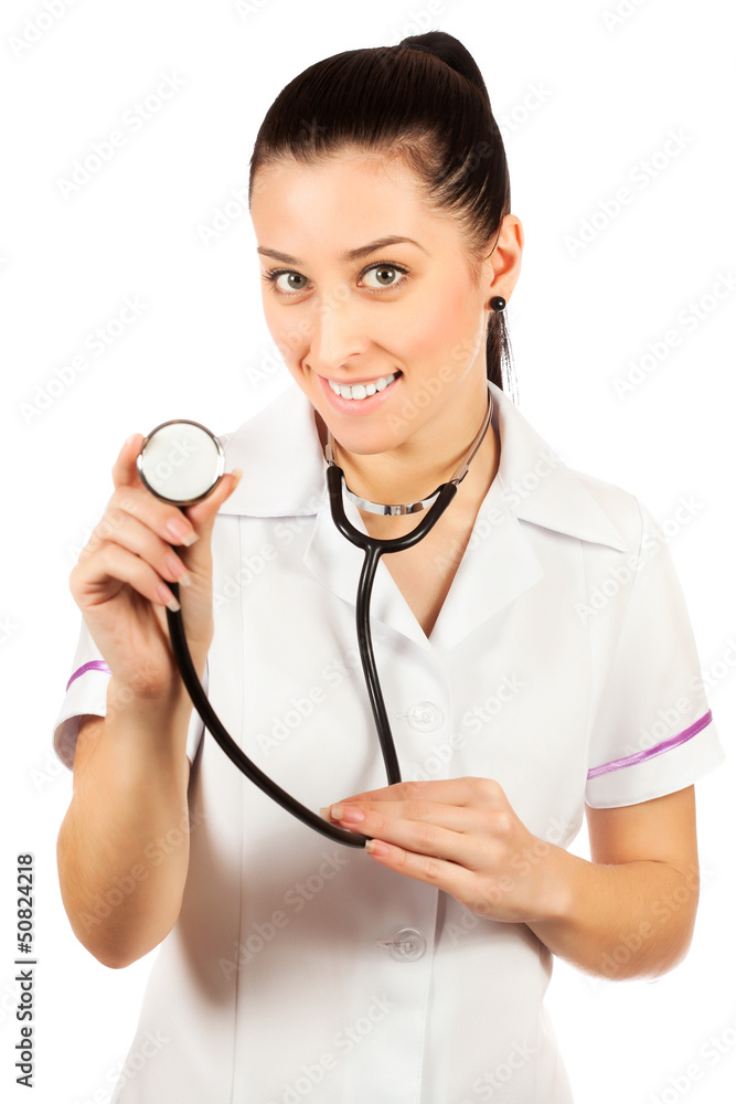 smiling doctor in white coat smiling doctor in white coat