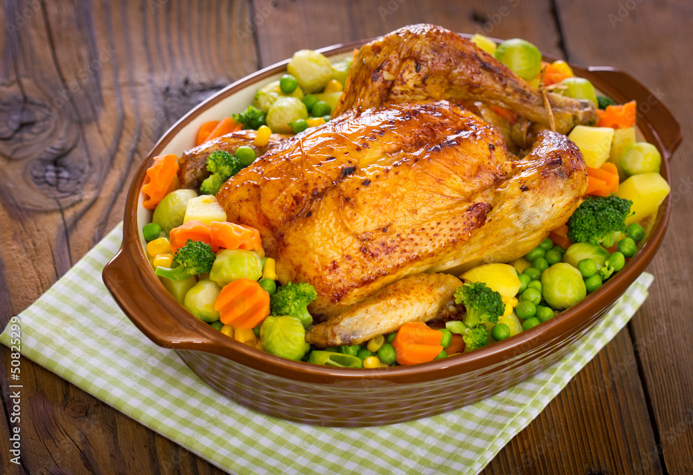 Roasted Chicken with Vegetables Roasted Chicken with Vegetables