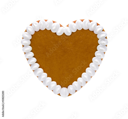 Weißes Lebkuchenherz