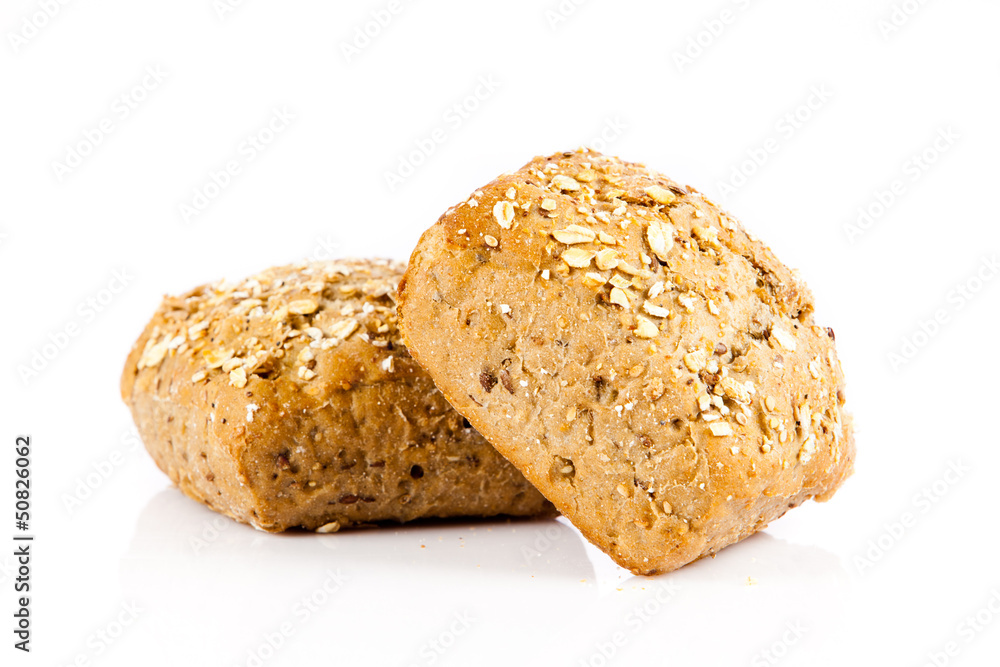 Bread on a white background. delicious buns isolated on white Bread on a white background. delicious buns isolated on white